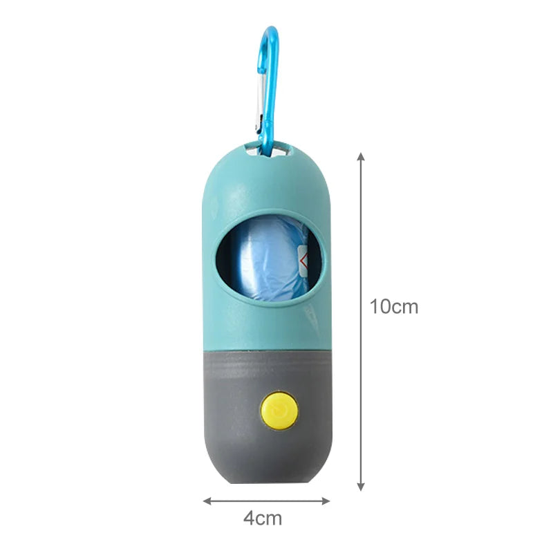 Led Light Pet Poop Scooper Bag Dispenser for Dogs & Cats Clean Accessories