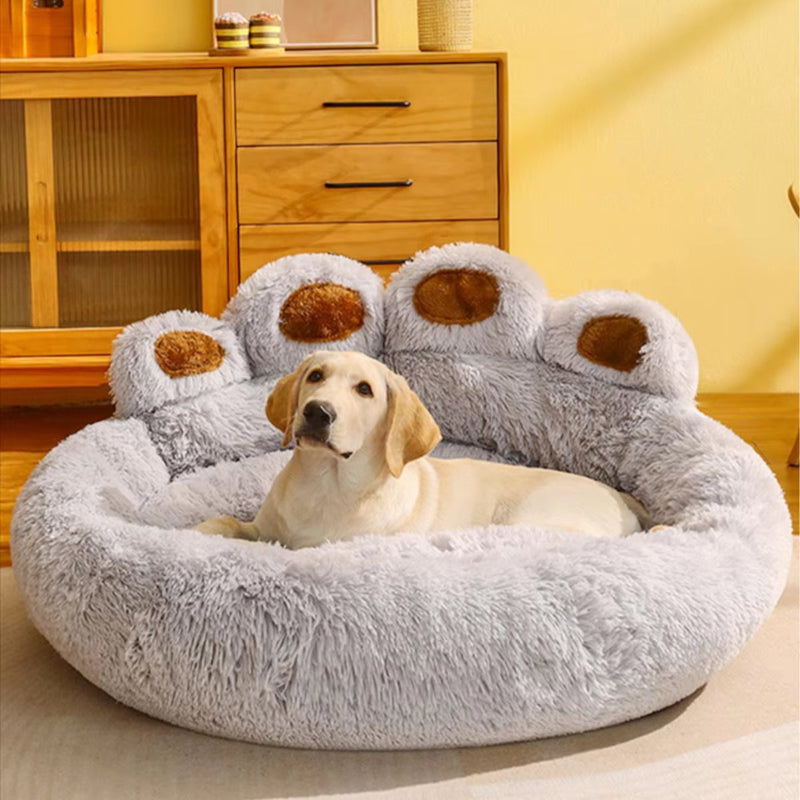 Fluffy Plush Dog Bed, Soft Cushion