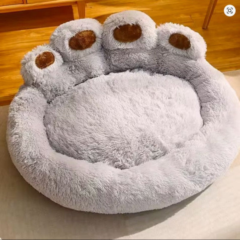 Fluffy Plush Dog Bed, Soft Cushion