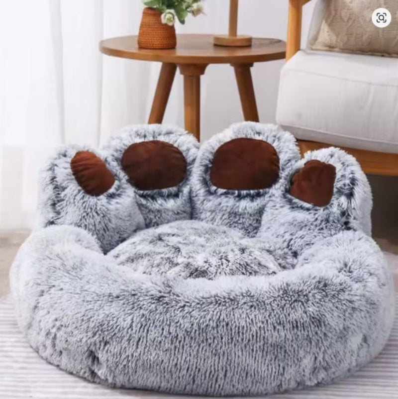 Fluffy Plush Dog Bed, Soft Cushion