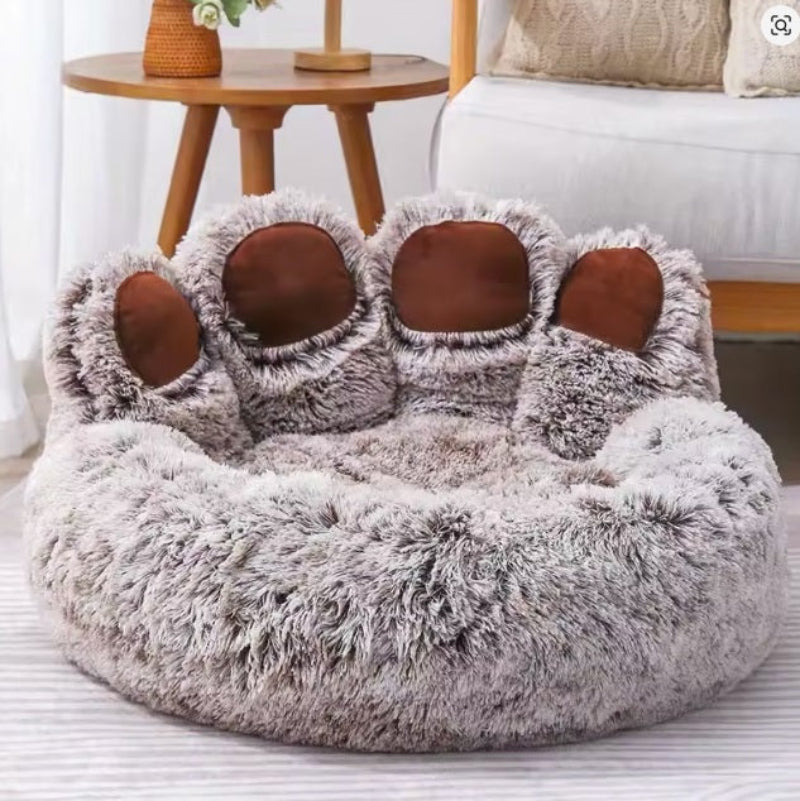 Fluffy Plush Dog Bed, Soft Cushion