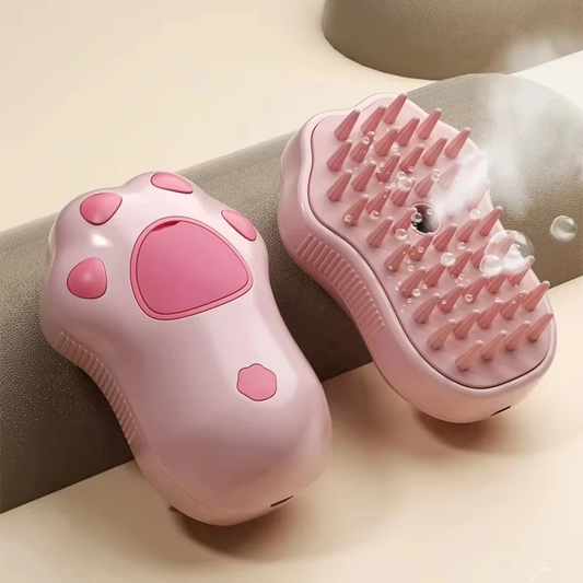 Pet Steam Brush 3 in 1 Electric Spray Hair Brush Comb Massage Grooming Tool