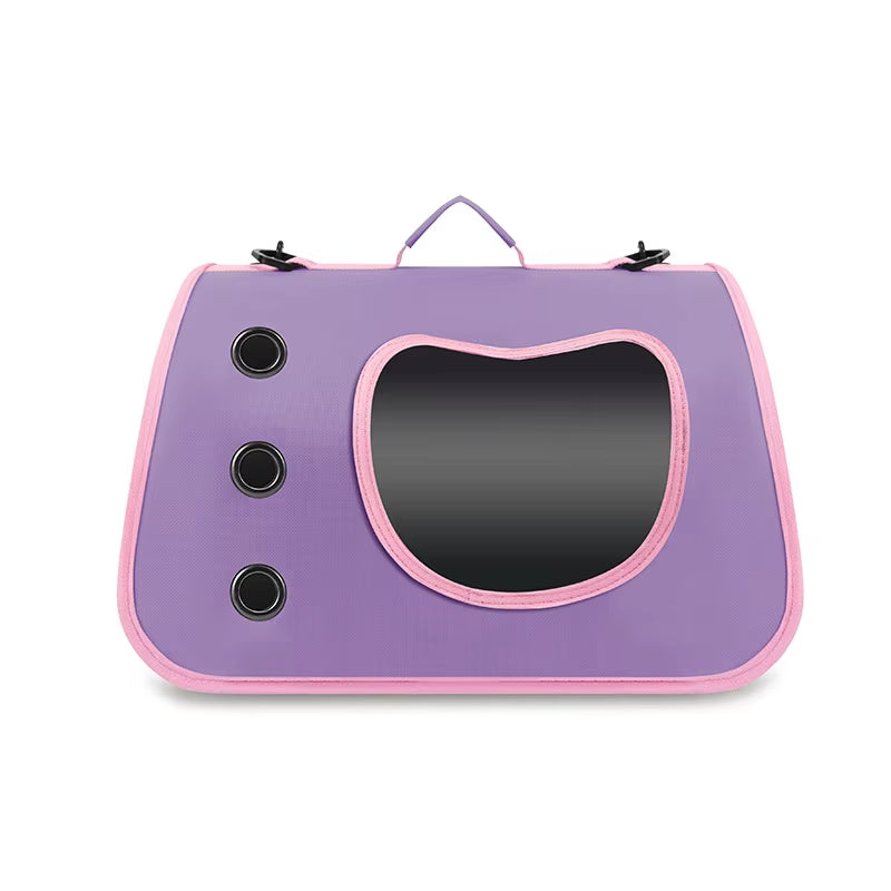Portable Outdoor Pet Carrier Bag for Small Dogs and Cats, Foldable and Breathable