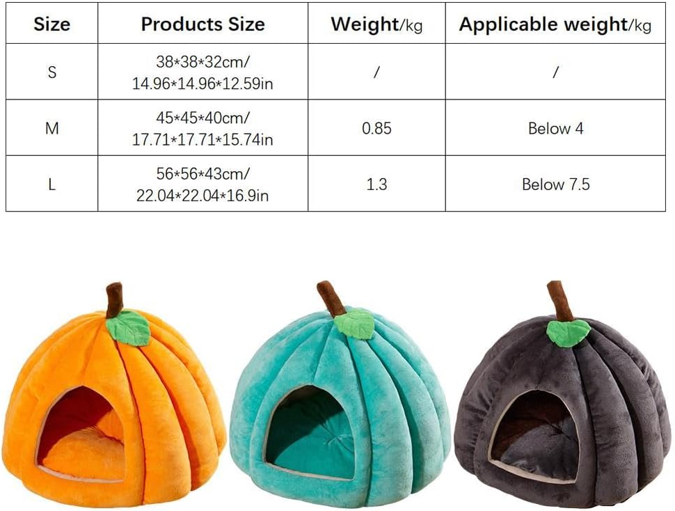 Pumpkin Cat Bed Halloween Cat House enclosed design with an entrance