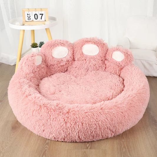 Fluffy Plush Dog Bed, Soft Cushion