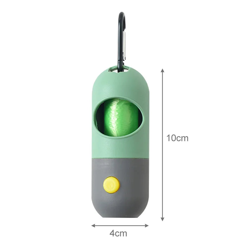 Led Light Pet Poop Scooper Bag Dispenser for Dogs & Cats Clean Accessories