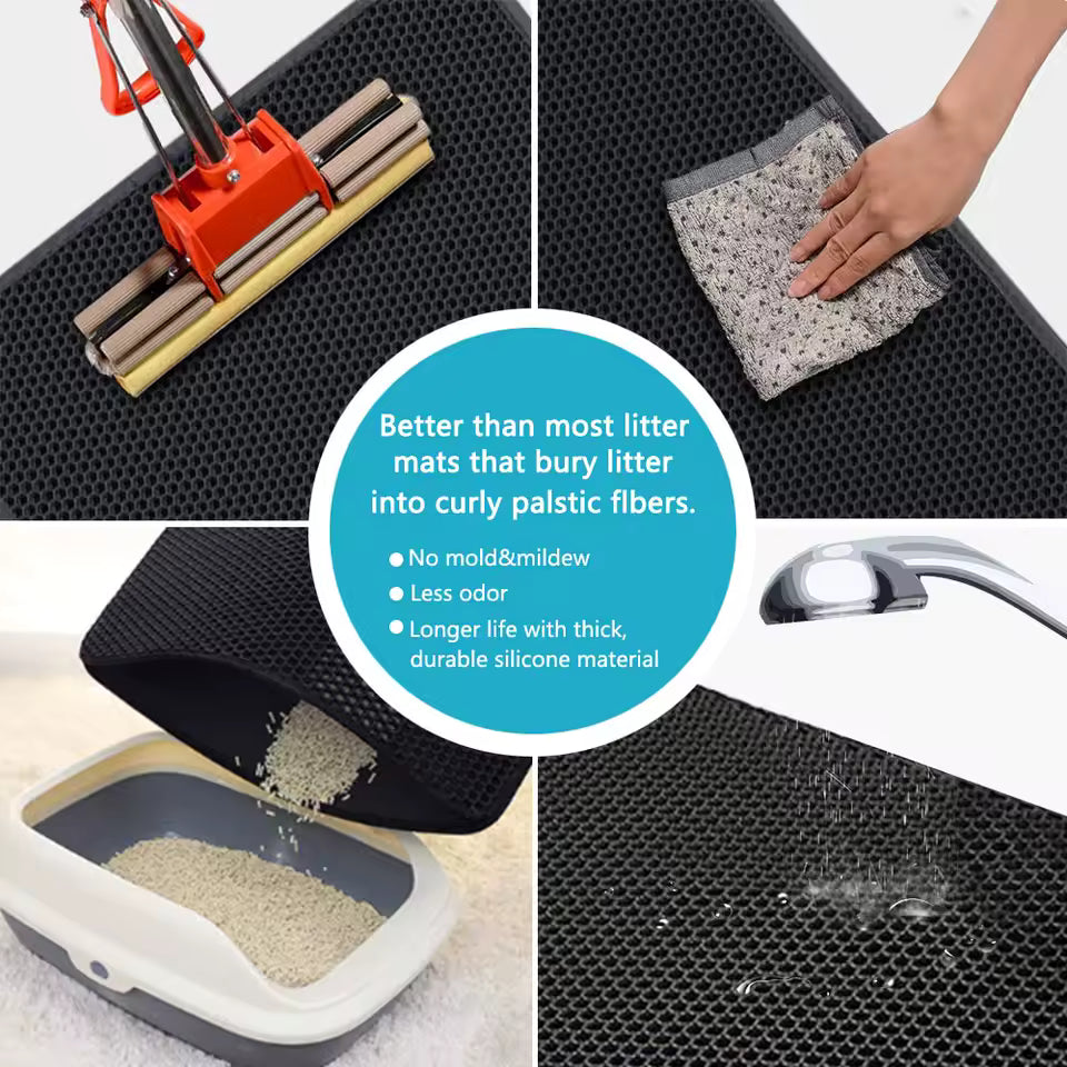 Cat Litter Mat Honeycomb Waterproof Urine Proof Double Layer