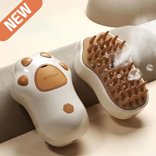 Cat Electric Steam Massage Hair Brush 3 in 1 - Grooming Brush / Comb/Spray