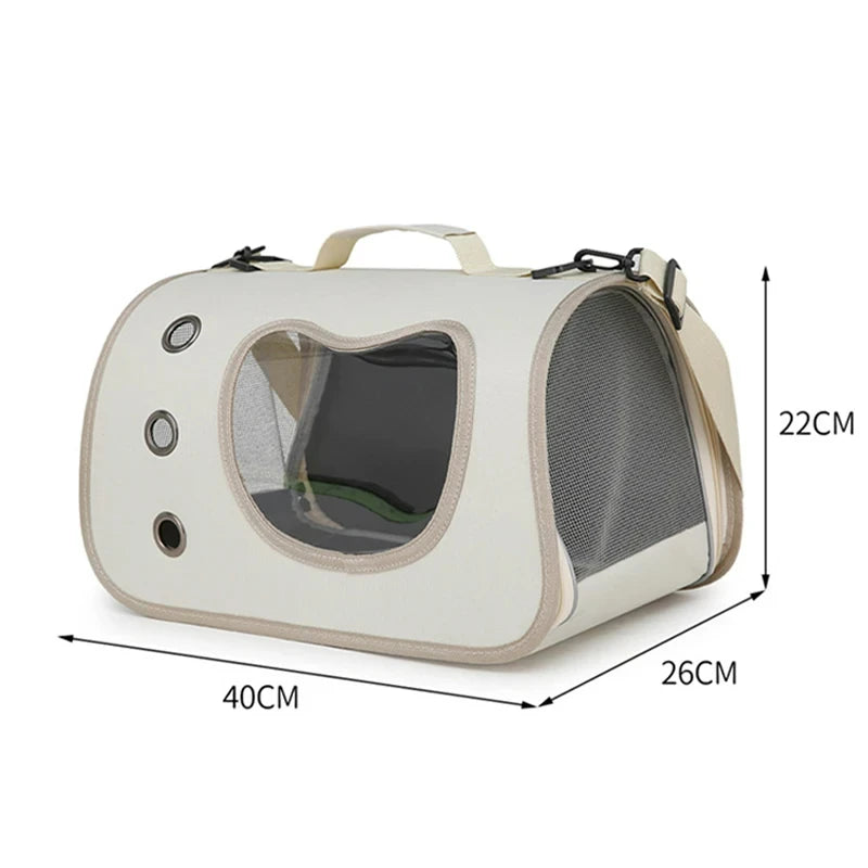 Portable Outdoor Pet Carrier Bag for Small Dogs and Cats, Foldable and Breathable