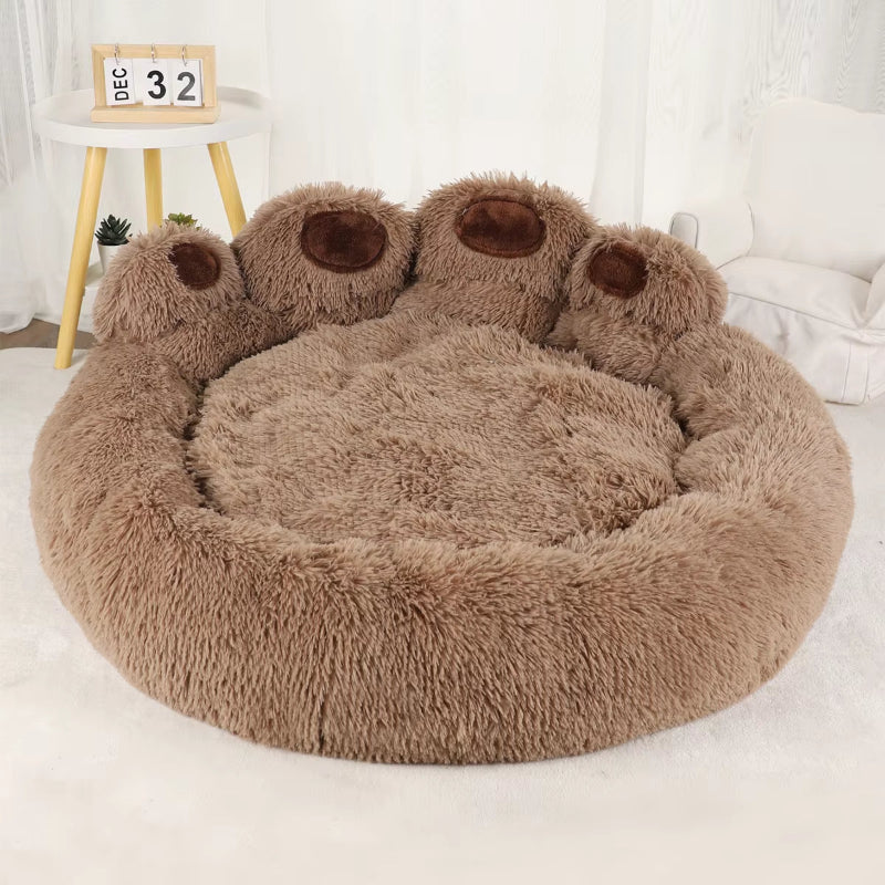Fluffy Plush Dog Bed, Soft Cushion