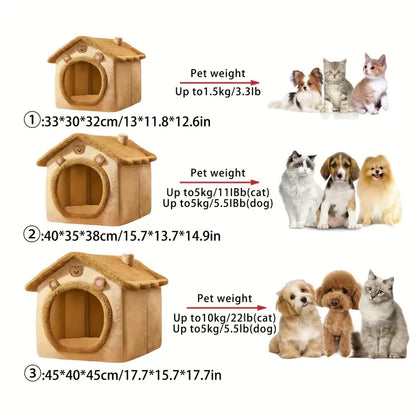 Indoor Warm Soft House - with Removable Cushion, Suitable for Dogs / Cats