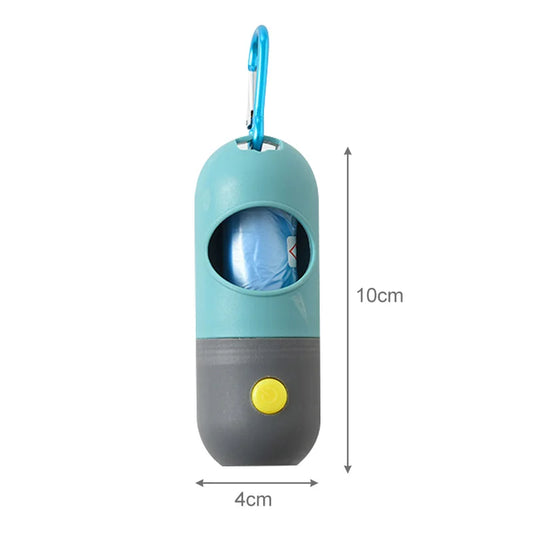 Led Light Pet Poop Scooper Bag Dispenser for Dogs & Cats Clean Accessories