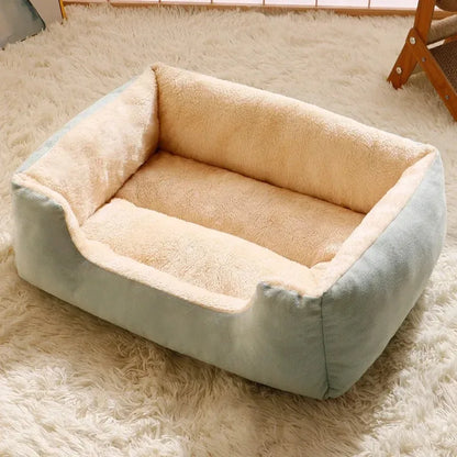 Pet Cat and Puppy Bed Cushion Sofa Warm House Candy-Colored Square Nest