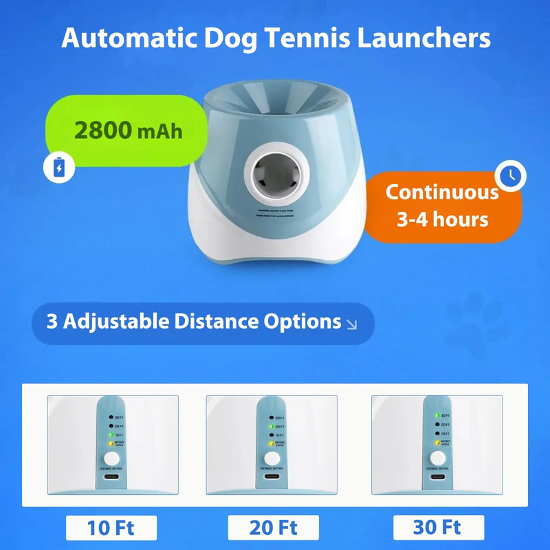 Dog Automatic Rechargeable Tennis Ball Launcher / Throwing Machine