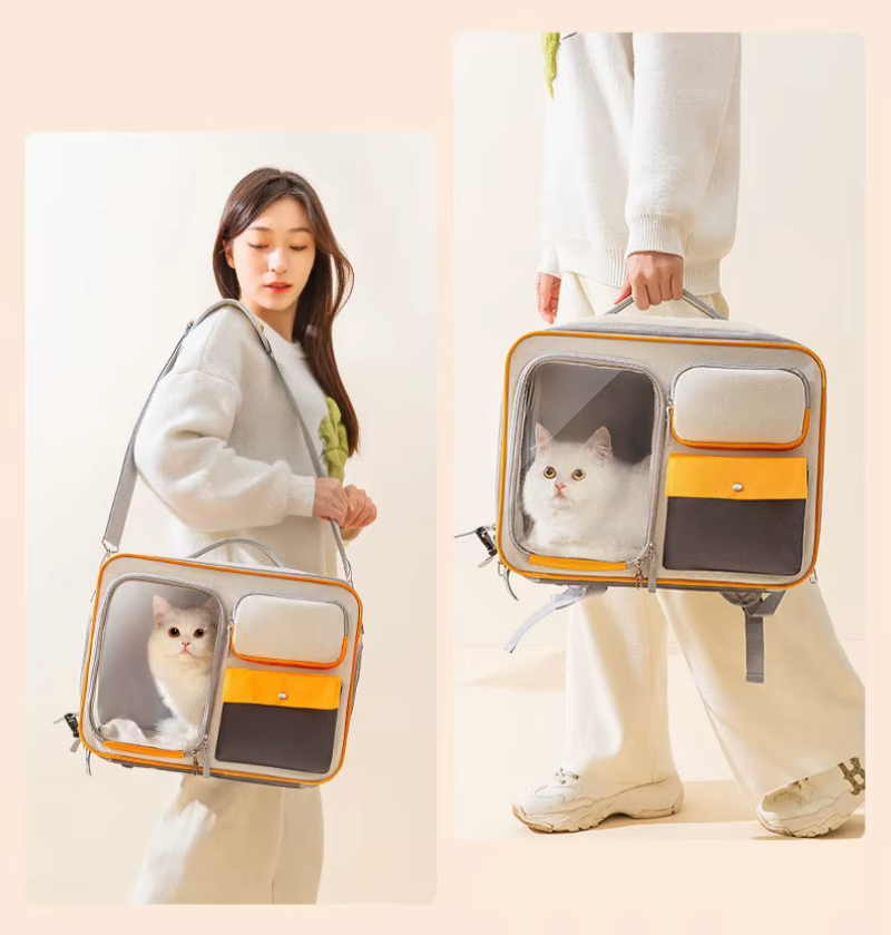 Multifunctional Durable Pet Transport Backpack for Dogs / Cats - Three Sides Breathable