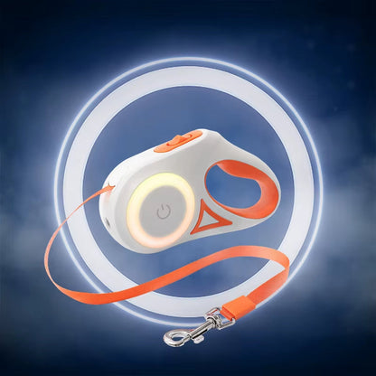 3M / 5M Automatic Retractable LED Dog Leash with Flashlight at Night