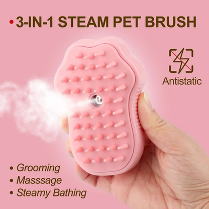 Pet Steam Brush 3 in 1  Electric Spray  Hair Brush Comb Massage Grooming Tool