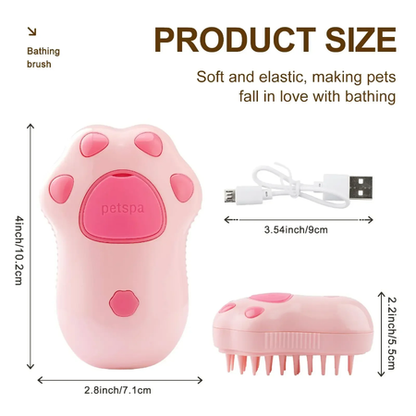 Pet Steam Brush 3 in 1  Electric Spray  Hair Brush Comb Massage Grooming Tool