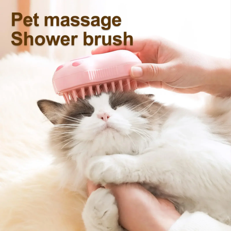 Pet Steam Brush 3 in 1  Electric Spray  Hair Brush Comb Massage Grooming Tool