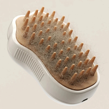 Pet Steam Brush 3 in 1  Electric Spray  Hair Brush Comb Massage Grooming Tool