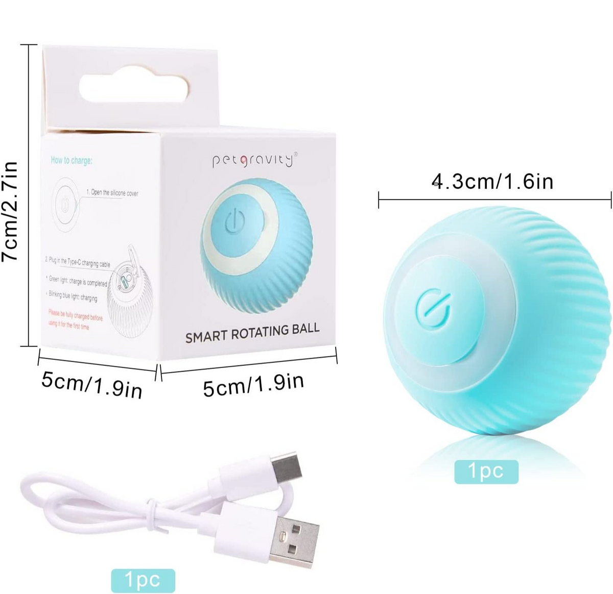Cat Interactive Indoor Ball Automatic Rolling Smart Magic Ball