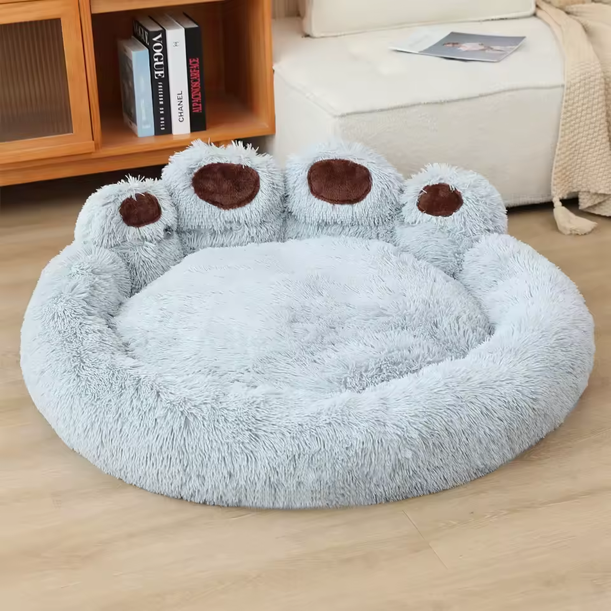 Fluffy Dog Bed Plush Kennel
