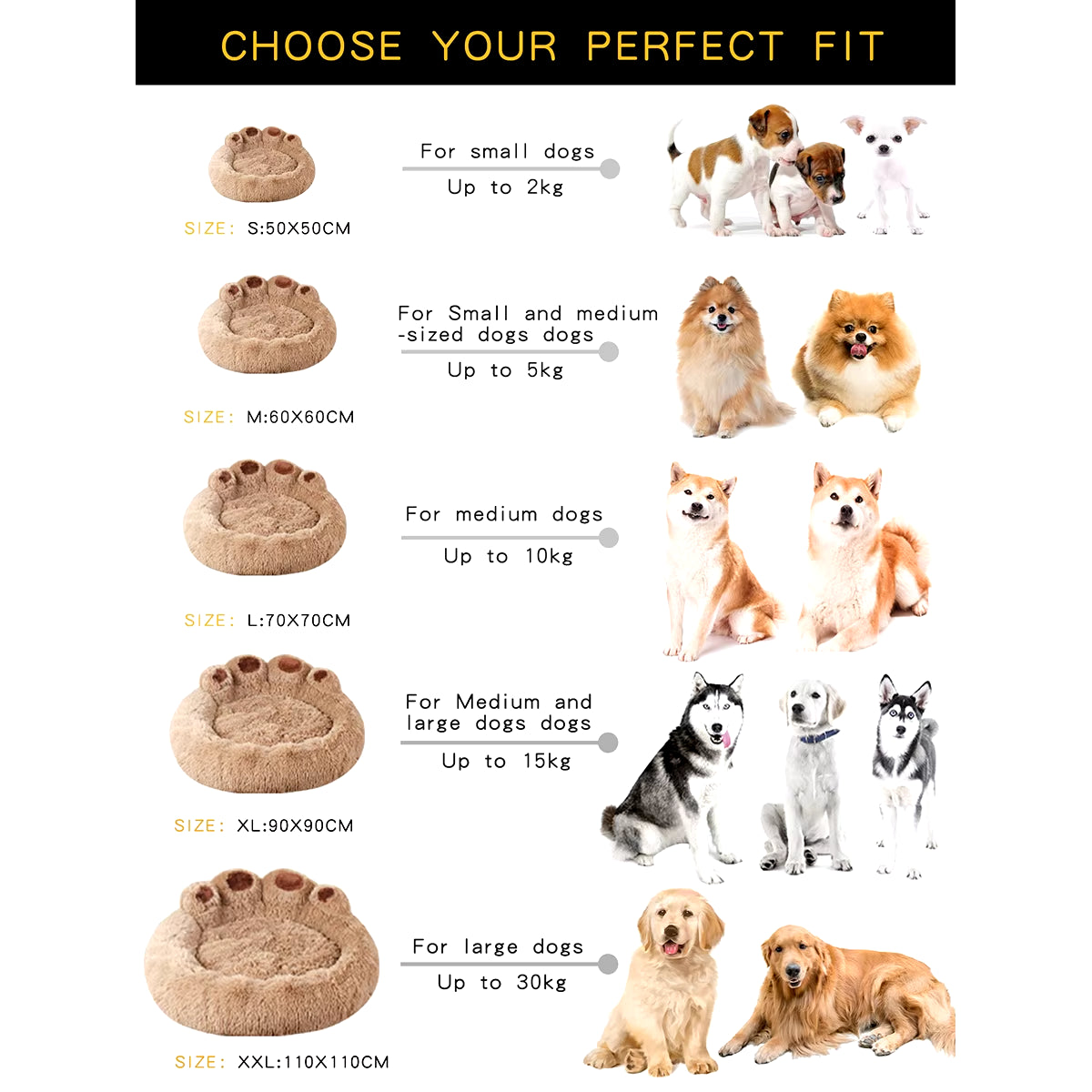 Fluffy Dog Bed Plush Kennel