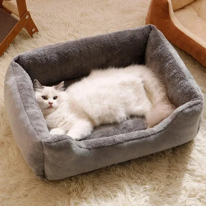 Pet Cat and Puppy Bed Cushion Sofa Warm House Candy-Colored Square Nest