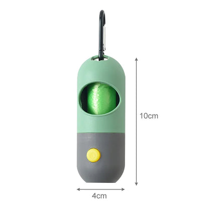 Led Light Pet Poop Scooper Bag Dispenser for Dogs & Cats Clean Accessories