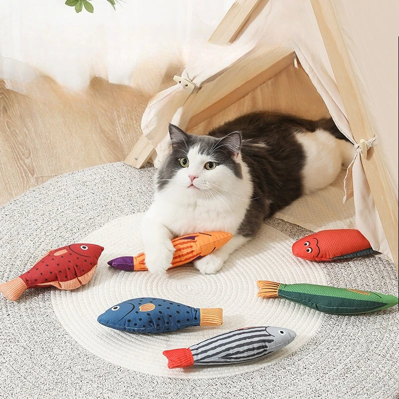 Catnip 3D Simulation Fish Toy for Cats - Interactive Sound