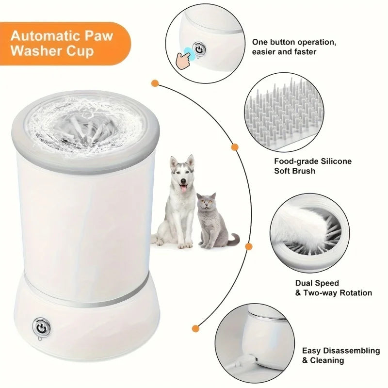 Electrical Automatic Portable Pet Feet Washer Low Noise for Dogs / Cats