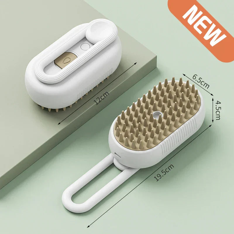 Cat Electric Steam Massage Hair Brush 3 in 1 - Grooming Brush / Comb/Spray