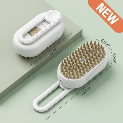 Cat Electric Steam Massage Hair Brush 3 in 1 - Grooming Brush / Comb/Spray