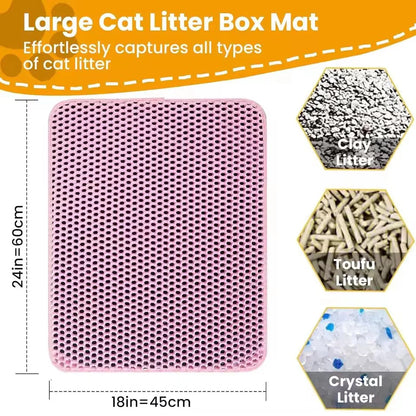 Cat Litter Mat Honeycomb Waterproof Urine Proof Double Layer