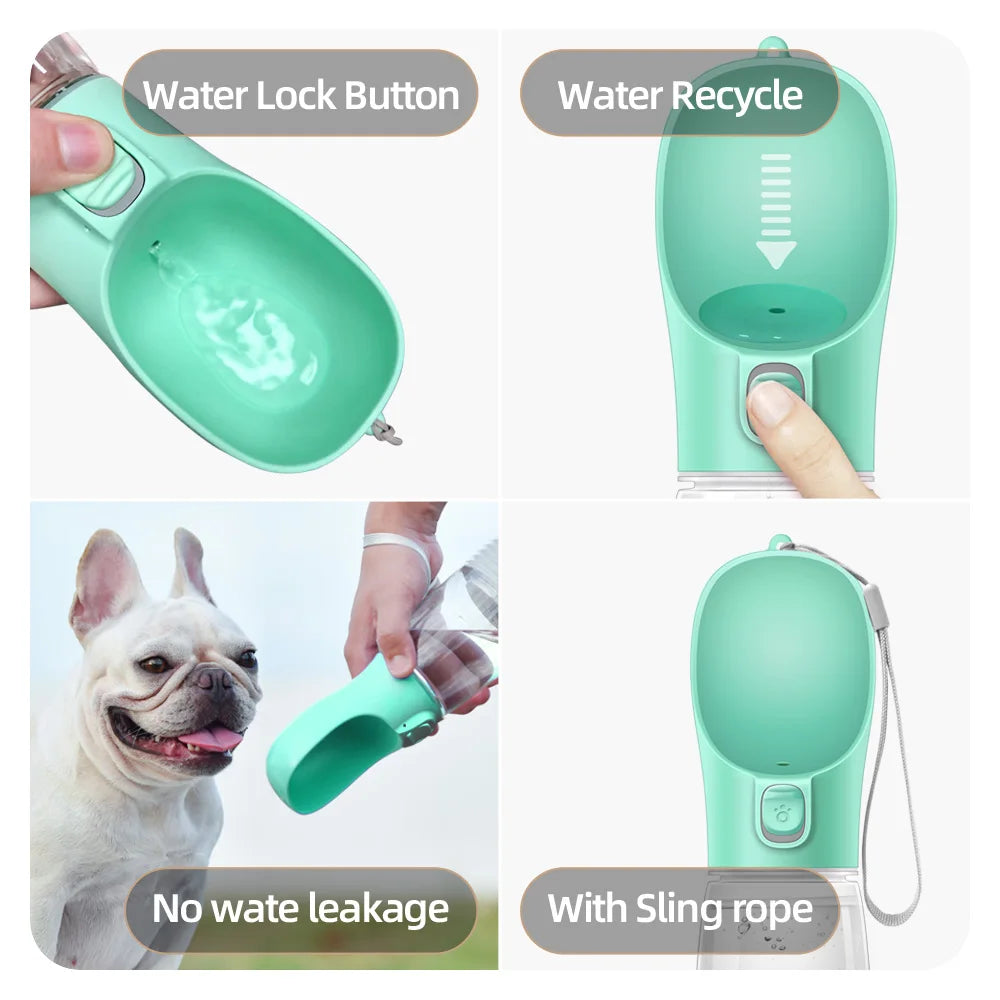 Portable Dog Water Bottle for Small Large Dogs Outdoor Leakproof Walking Drinking Bowls