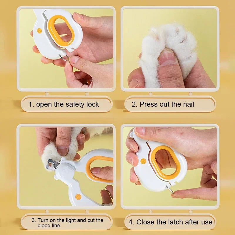 Dog / Cat Nail Clipper with LED Light - Grooming Scissor