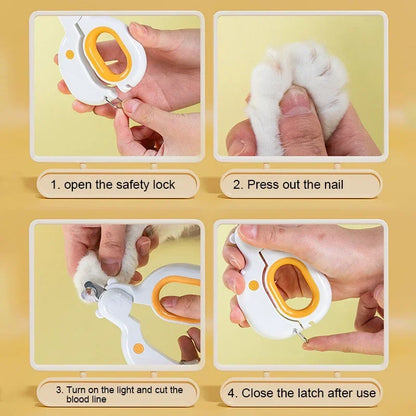 Dog / Cat Nail Clipper with LED Light - Grooming Scissor
