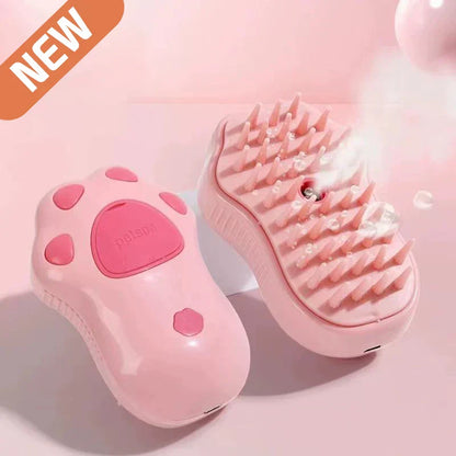 Cat Electric Steam Massage Hair Brush 3 in 1 - Grooming Brush / Comb/Spray