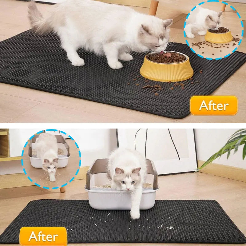 Cat Litter Mat Honeycomb Waterproof Urine Proof Double Layer