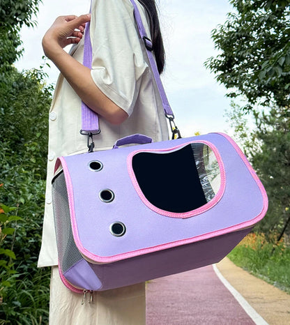 Portable Outdoor Pet Carrier Bag for Small Dogs and Cats, Foldable and Breathable