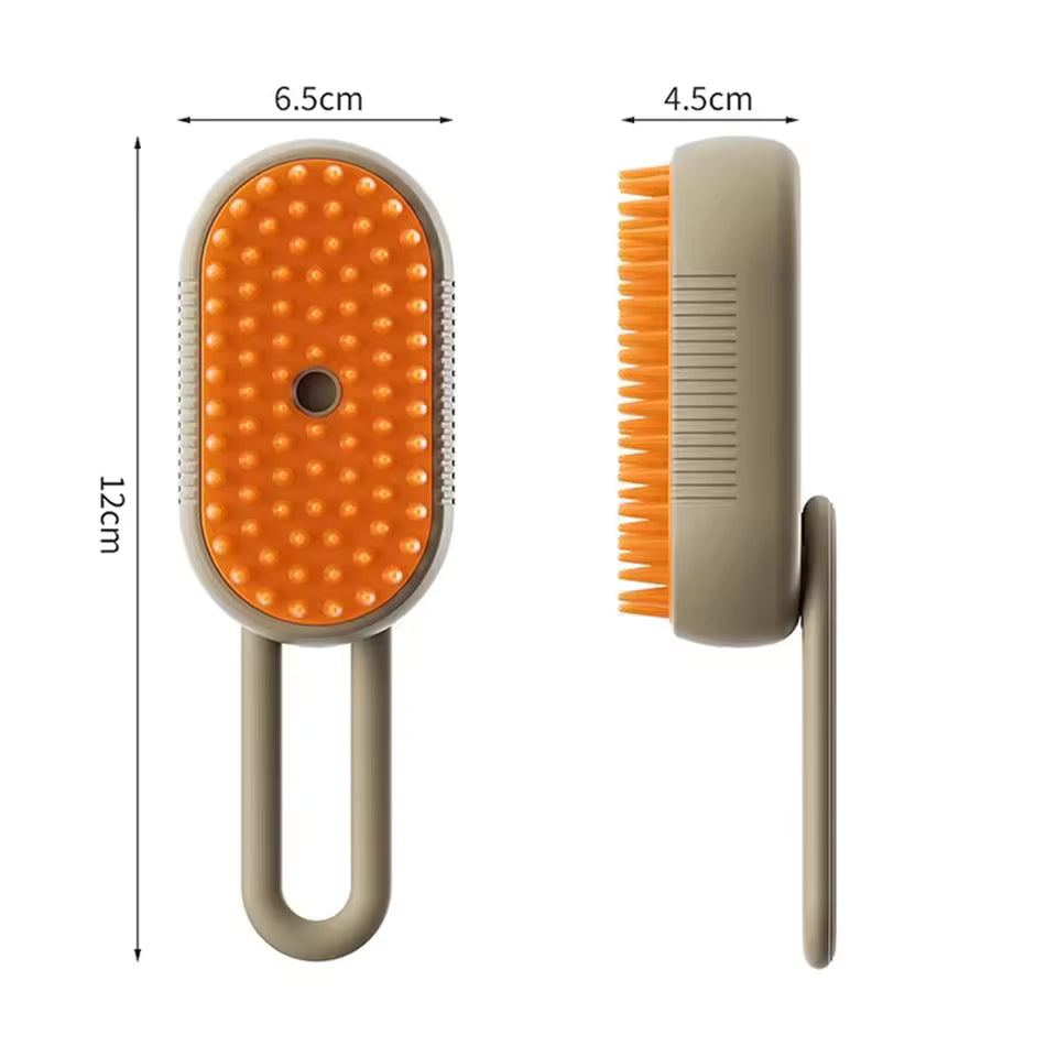 3 in 1 Pet Steam Brush Electric Spray Comb Massage Grooming Tool USB Charging