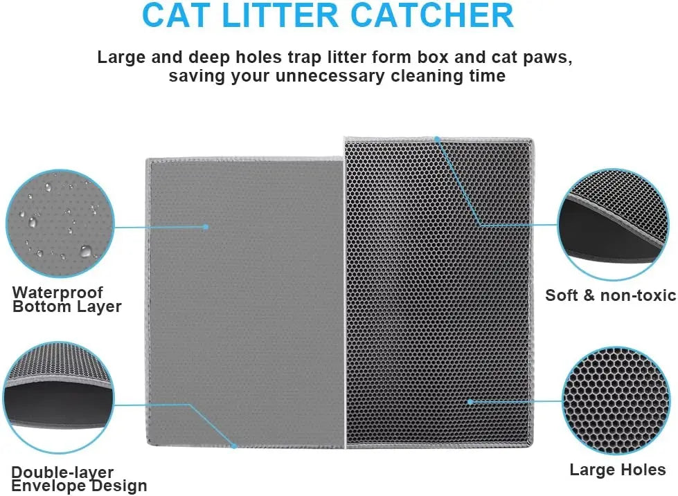 Cat Litter Mat Honeycomb Waterproof Urine Proof Double Layer