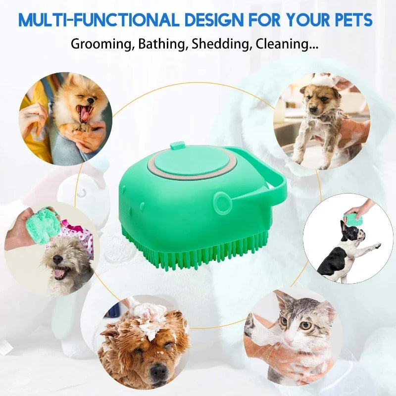 Dog Shampoo Grooming Brush 2.7 oz / 80 ml for Bathing Short Hair