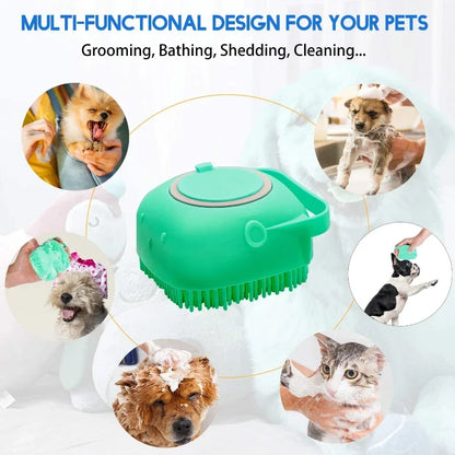 Dog Shampoo Grooming Brush 2.7 oz / 80 ml for Bathing Short Hair