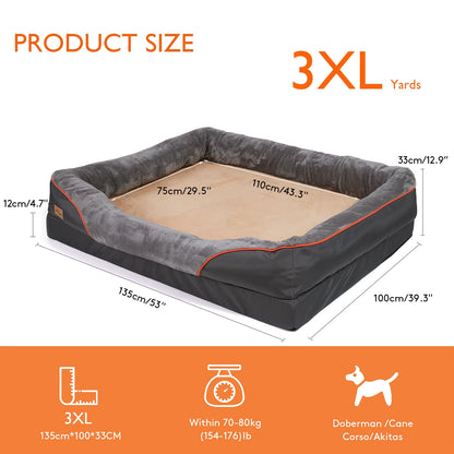 Jumbo Large Orthopedic Dog Bed 