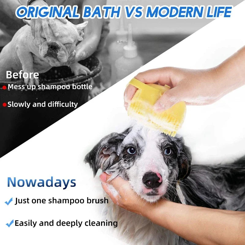 Dog Shampoo Grooming Brush 2.7 oz / 80 ml for Bathing Short Hair