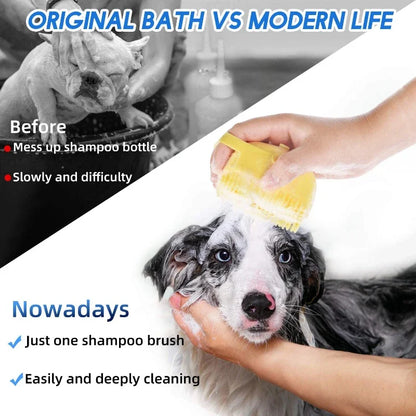 Dog Shampoo Grooming Brush 2.7 oz / 80 ml for Bathing Short Hair