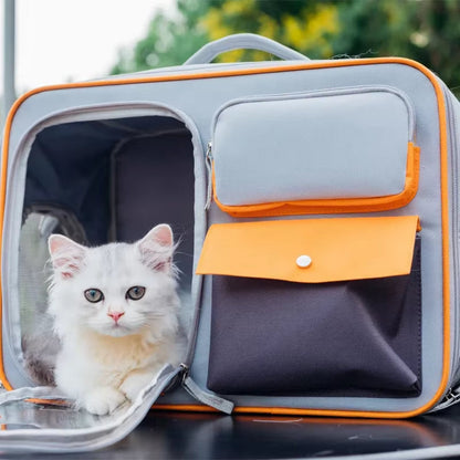 Multifunctional Pet Transport Backpack,Portable Travel Bag,Large Capacity,Three Sides Breathable,Cat Backpack,Thick and Durable