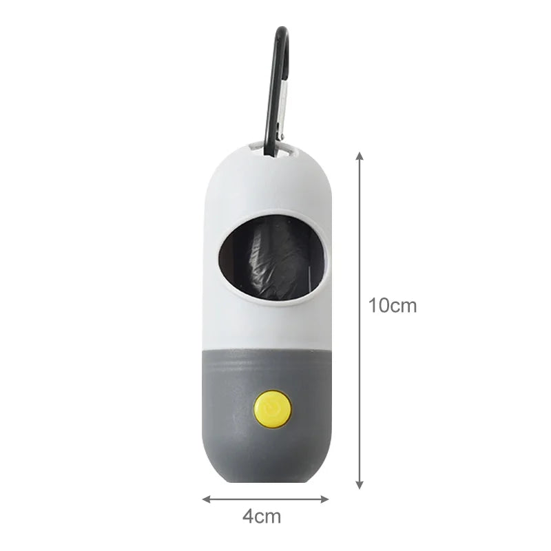 Led Light Pet Poop Scooper Bag Dispenser for Dogs & Cats Clean Accessories