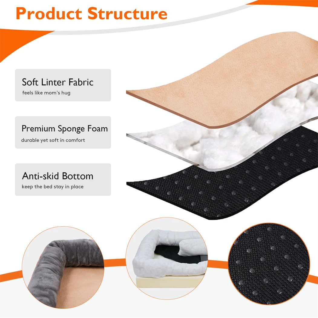 Jumbo Large Orthopedic Dog Bed 